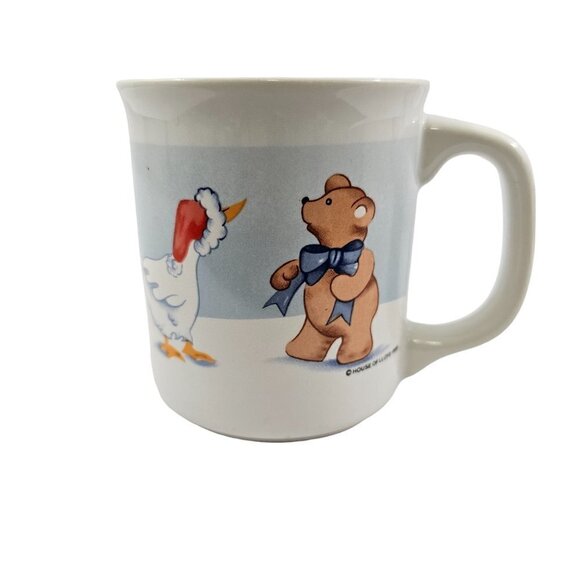 House of Lloyd Goose Bearies Teddy Bear & Goose  in the Snow Ceramic Cup Mugs - Picture 9 of 15